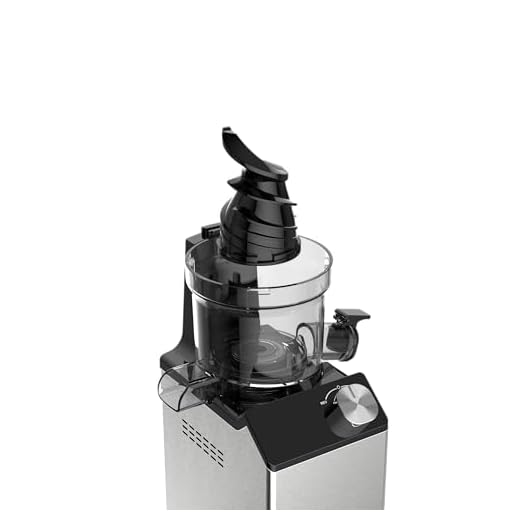 WHUTO Cold Press Juicer, Juicer Machines with 4.35'' Wide Feed Chute, Stainless Steel Masticating Juicers Easy to Clean, Ergonomic Operational Panel Design, High Juice Yield, Gray Knob