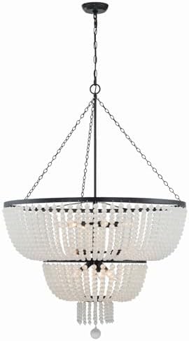 Crystorama Rylee 12 Light Matte Black Chandelier