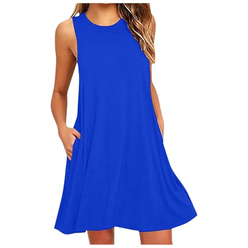 Robe ample sans revers pour femmes tissu fluide coupe trapèze couleur unie