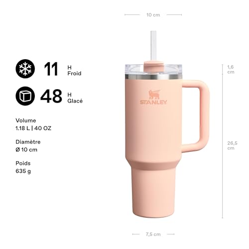 STANLEY 1913 Quencher Mug Isotherme avec Paille 1.2L - Orange Cream - 3