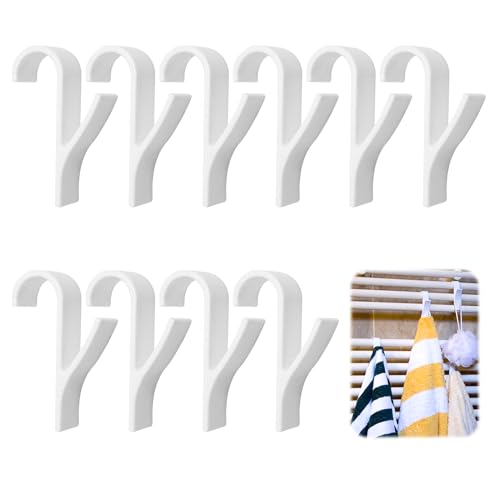 Yewseas 10 PCS Crochet Radiateur, Crochet radiateur Sèche Serviette, Crochets Sèche-Serviettes Pratiques et Durables, Patères Multifonctions pour Salle de...