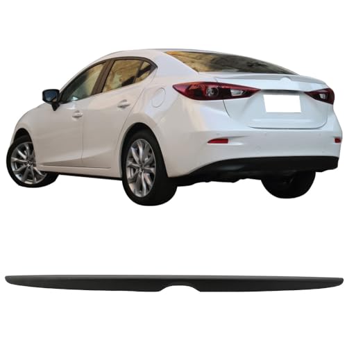 Trunk Spoiler Compatible with 2014-2018 Mazda 3, Factory Style Matte Black ABS Car Exterior Trunk Spoiler Rear Wing Tail Roof Top Lid by IKON MOTORSPORTS, 2015 2016 2017