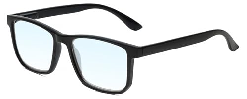 Image of Calabria R861 Rectangular Blue Light Blocking Reading Glasses Men Women Trendy Eyeglass Work Gaming Computer Readers w /Case
