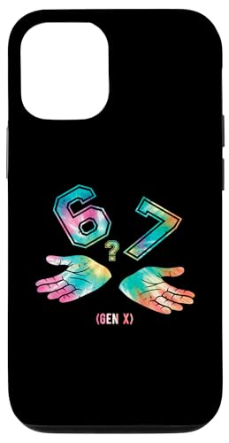 Vintage 6 7 Meme Six Seven ���S Gen X Funny �X�}�z�P�[�X iPhone 12/12 Pro �p