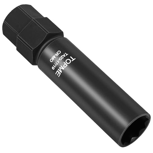 Image of 10 Spline Lug Nut Socket, Replacement for TA20-17 /19, Compatible with Bimecc 10 Spline Lug key, for Removing 10 Point Lug Nut Key for Truck Large SUV with 13 /16 and 7 /8 Hex Drive, CR-MO