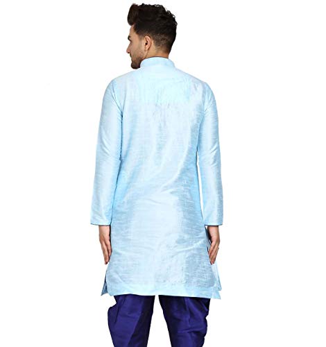 Image of Men's Ethnic Silk Loop Button Kurta