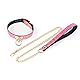 Kutocesy Choker Verstellbares Leder Halsband Mit Leine Halskette Sexspielzeug Für Paare Bondage Erotik Halsfessel Mit O Ring (Pink)