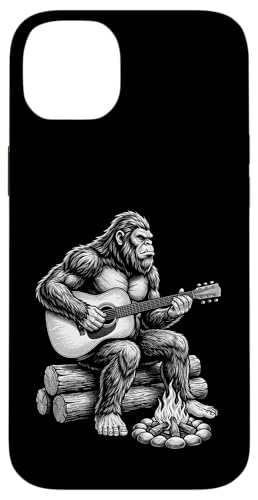 Campfire Big foot Playing Guitar Funny Sasquatch �X�}�z�P�[�X iPhone 14 Plus �p