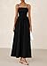 PRETTYGARDEN Women's Smocked Maxi Dresses 2025 Summer Beach Sundress Casual Spaghetti Strap Swing A Line Long Flowy Dress (Black,X-Large)