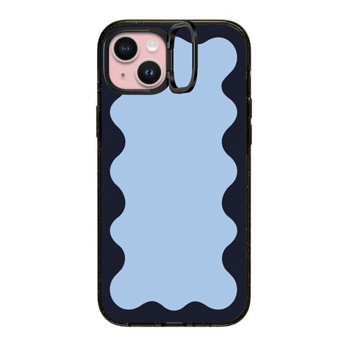 CASETiFY �C���p�N�g�����O�X�^���h MagSafe�Ή� iPhone 15 Plus �P�[�X [MIL�K�i���� (3x MIL-STD-810G) / 2m����̗����������N���A / MagSafe �ɑΉ�] - ���� Print - Blue B