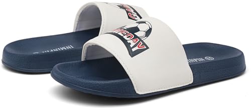 Image of INMINPIN Kids Boys Girls Ball Sprots Slides Sandals Ultra Comfortable Beach Pool Shower Shoes House Slide Indoor Outdoor for Sports Fan