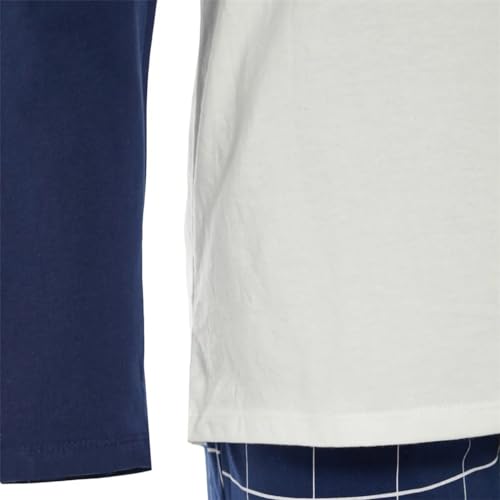 Men's 2-piece Plaid/Long Sleeve Casual Home Regular Pajamas Suit Can be Worn Outside4