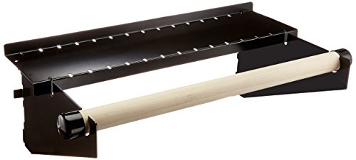 Image of Wall Control 30-P-3232B Black Metal Pegboard Pack - (2) 32 inch Tall x 16 inch Wide Black Metal Pegboards & ASM-HS-1694 B Pegboard Paper Towel Holder and Dowel Rod Pegboard Shelf Assembly