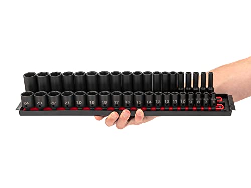 Image of TEKTON 3 /8 Inch Impact Socket Set, 38-Piece | SID91211