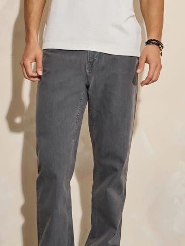 Image of Styli Men Solid Balloon Fit Jeans | Stretchable & Comfort, Mid-Rise Casual Denim Pants for Everyday Wear |Machine Washable