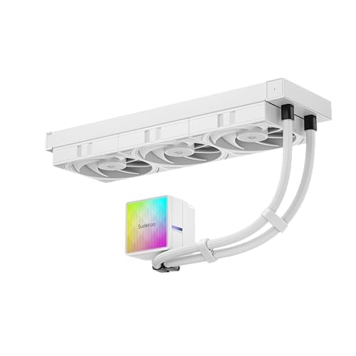 Image of Sudokoo NEXAURA 360 WH Liquid Cooler, 360mm, PWM Pump, 2500-3600RPM, Diamond Glow ARGB Pump Head, Fluid Dynamic Bearing Fans, White