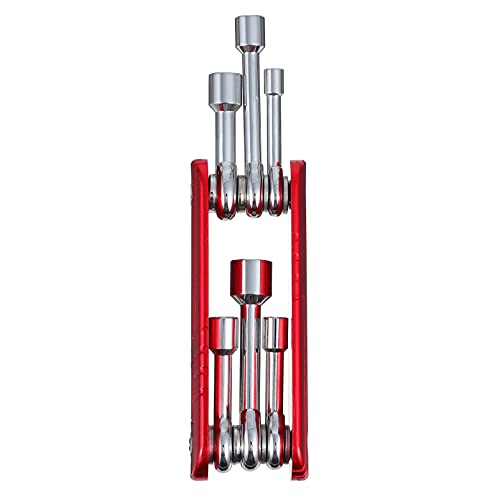 DOITOOL Folding Socket Wrench Set Bicycles Repair Sleeve Kit 6-in-1 Bike Tool Automotive Tools Marked Steel