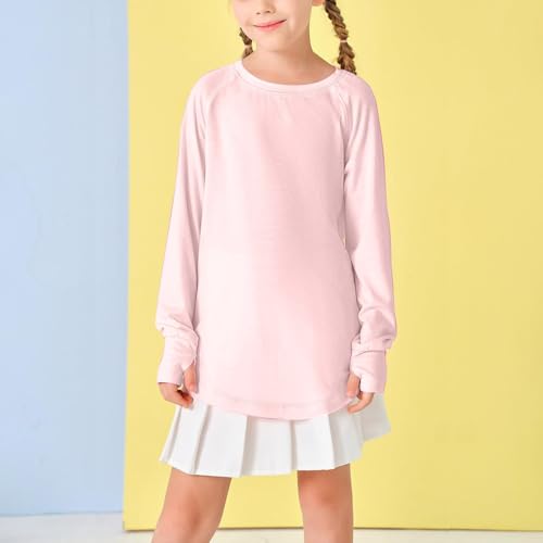 Girls Long Sleeve Oversized Tops with Thumb Holes Loose Soft Shirts Blouse Teen Kids Crew Neck Casual Tees Clothes2