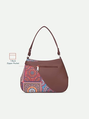Image of ZOUK Ira Handbag | Stylish Women's Handbag | Luxury Shoulder Bag for Women | Trendy | Fancy Ladies Handbags | Small Purse for Events | Water-Resistant