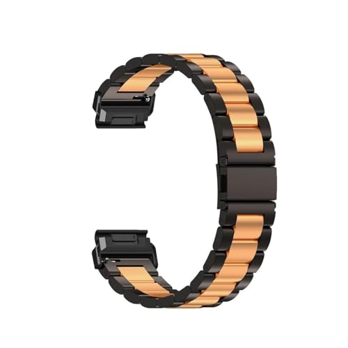 26 22mm�����X�e�����X�|�N�C�b�N�}�E���g�o���h�ɓK������Garmin Forerunner 965 955�o���hEpix Pro/Instinct 2X/Fenix 7X Pro(Black RG,26mm)