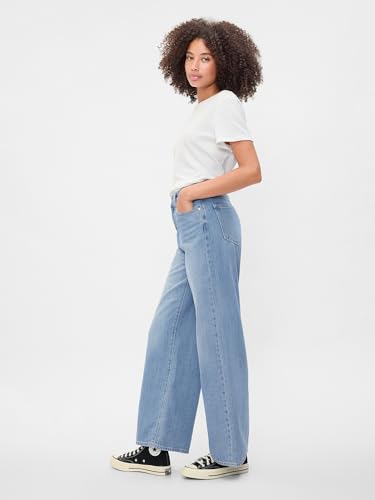 GAP Women's High Rise Wide Leg Jeans3