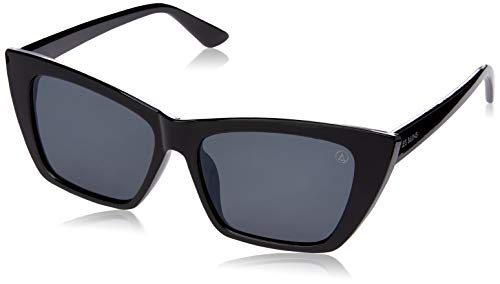 Óculos de Sol Gaulle, Les Bains, Retrô, Feminino, Preto, Único