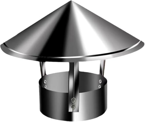 Protector de Chimenea contra la Lluvia para chimeneas de ladrillo de 15 cm. Cubierta Impermeable para conductos de Humos y chimeneas. Protección de ventilación para Tubos de Humo y chimeneas