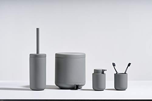 Image of Zone Denmark Nova One Ceramic Toilet Long Brush | with Brush Holder Soft Touch | Enhance Your Bathroom with a Chic and Practical Duo for Modern Style and Effortless Hygiene - Coating (Grey Marl)