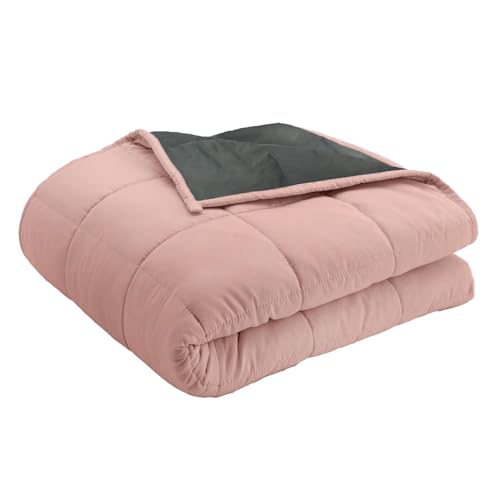 GC GAVENO CAVAILIA Super Soft Weighted Blanket 4 Kg For Adult Reversibale Therapy Anxiety Autism Insomnia Stress Free Fluffy Blanket, Pink/Grey, 150X200Cm GC GAVENO CAVAILIA Super Soft Weighted Blanket 4 Kg For Adult Reversibale Therapy Anxiety Autism Insomnia Stress Free Fluffy Blanket, Pink/Grey, 150X200Cm