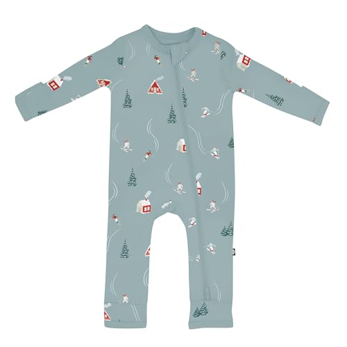 Image of KYTE BABY Unisex Rayon Made From Bamboo Zippered Rompers (3-6 Months, Alpine)