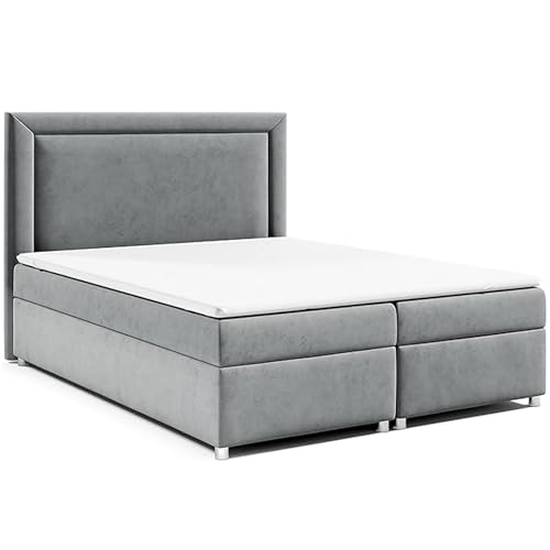 Best For Home|Boxspringbett Trinity K-3 mit Bonellfederkernmatratze H3 & 7cm PUR-Schaum-Topper|Bettkasten mit Federmechanismus| Boxspringbett 140x200 | Polsterbett 140x200 | Doppelbett140x200 Best For Home|Boxspringbett Trinity K-3 mit Bonellfederkernmatratze H3 & 7cm PUR-Schaum-Topper|Bettkasten mit Federmechanismus| Boxspringbett 140x200 | Polsterbett 140x200 | Doppelbett140x200