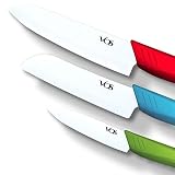 Vos Ceramic Knife Set, Ceramic Knives Set For Kitchen, Ceramic Kitchen Knives With Covers, Ceramic P