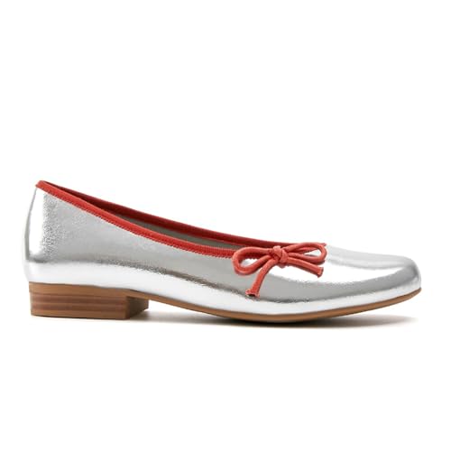 LEMUTISME Women's Classic Spring-Summer Round Toe Patent Leather Comfort Slip On Bow Ballet Flats Shoes2