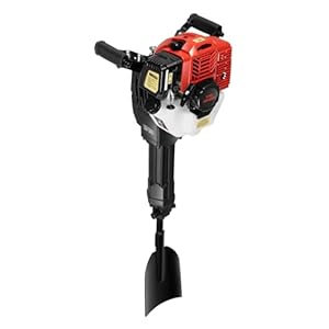 Benzine graafmachine 2-takt 52CC tuin boom graafmachine instelbare snelheid boomgraven tuin graafmachine handheld tuinboor draagbare paalgatgraver (1900W)