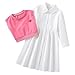 J·E Sterguard Little Girls Clothes Size 6T Kids Girl Cotton Long Sleeve Dresses 2 Piece Outfits for Kids Girls' Fashion Shirt Set 0026WP2