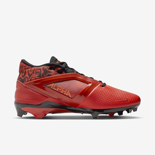 Nike Alpha Menace 4 Pro NRG Football Cleats (FQ3984-600, Picante Red/Bright Mandarin/Dragon Red/Black) Size 10.53