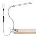 Qooltek LED Desk Lamp Clip on Light Book Reading Lights with 3 Lighting Model 10-Level Dimming for Bed Headboard,Table,Task Lighting