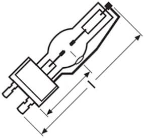 SYLVANIA 54141 - Stage and Studio - HTI - 1200 Watt - 100 Volt - GY22 Base - Metal Halide - 5400K