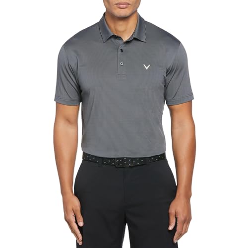Polo de golf Callaway rayures caviar : vêtement respirant manches courtes taille M