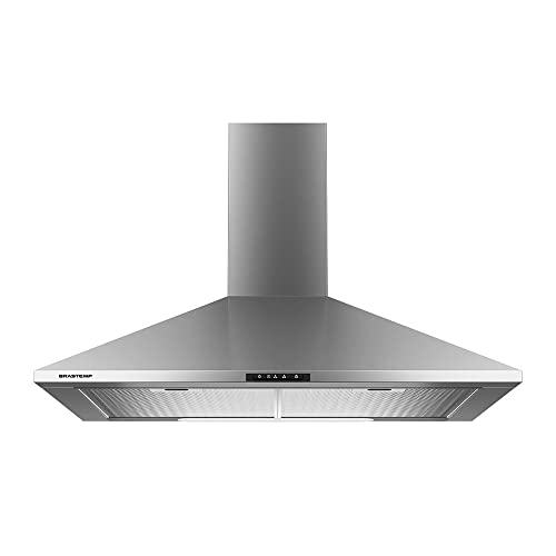 Coifa de Parede Brastemp 60 cm Inox piramidal 4 bocas com duplo filtro - BAI60BR 110V