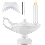 Teenyyou 1 Set Ceramic Nurse Lamp & Hat Florence Nightingale Costume Battery Powered Candle Cap with Pins for Nurse Gift Pinning Ceremony Graduation CNA Week 2026 Women Funeral Retirement Memorial
