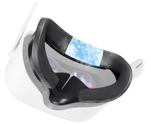 SOULWIT Cuscino Facciale Gel Raffreddamento (interfaccia facciale) Ricambio Kit per Oculus Quest 2, Cuscinetto Nasale...