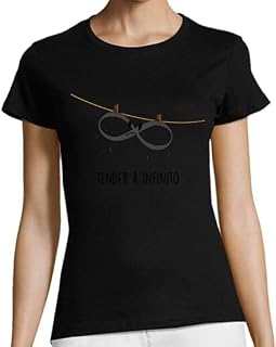 Camiseta Manga Corta Tender A Infinito para Mujer - Camiseta Friki - Camisetas para Frikis Gamers Nerds Otakus - Regalos Originales - Ref. 1836617-P