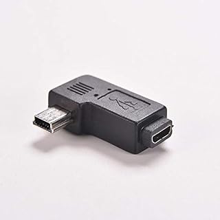 Davitu Electrical Equipments Supplies - 4 Type Straight/L Shape Black Micro/Mini USB Female to Mini/Micro USB Male Adapter Charger Connector Converter Adaptor - (Color: L Shape Mini to Mini)