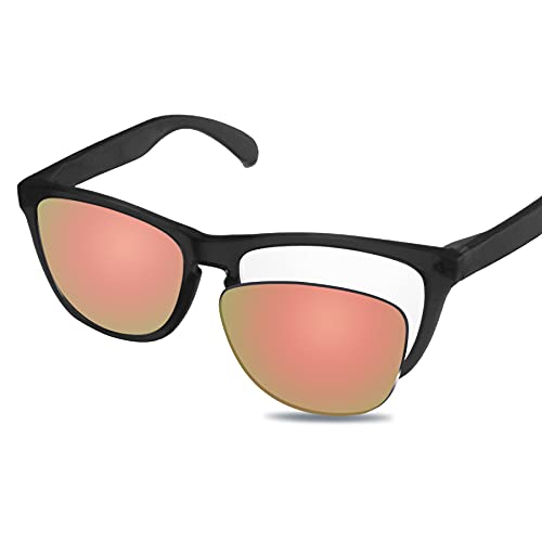 Image of 100% Precise-Fit Replacement Lenses for Oakley Frogskins OO9013 - Polarized Rose Gold Mirror