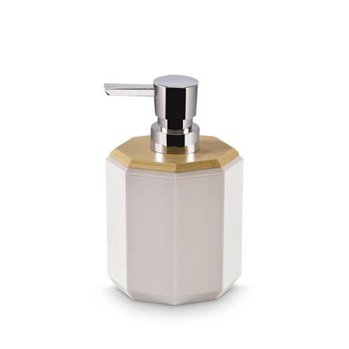 Image of Freelance Portofino ABS Bathroom Accessories Set of 5, Cappuccino - Liquid Handwash Soap Dispenser, Brush /Toothbrush Holder, Tumbler, Dish, Tray - Plastic Set for Wash Basin - Stronger Than Ceramic