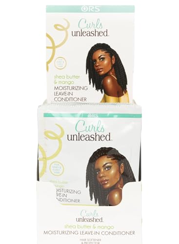 ORS Curls Unleashed Shea Butter and Mango Moisturizing Leave-In Conditioner Travel Packet 1.75 Ounce (Pack of 12)