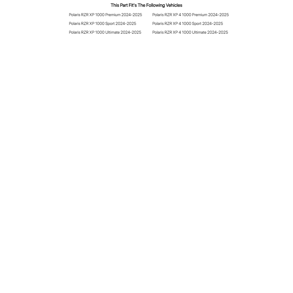 Tusk UTV Rear Glass Window With Speaker Cut Outs For POLARIS RZR XP 1000 Premium 2024