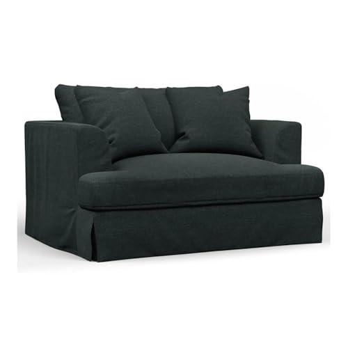 Sillón Plegable Tela Gris Oscuro miniatura 1