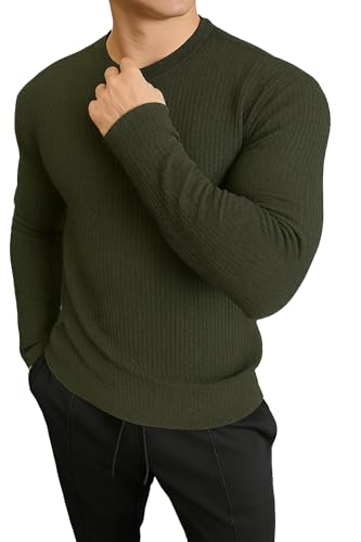 Image of Men's Polyester T-Shirt with Round Neck Long Sleeves Solid Pattern Regular Fit and Standard Length | Mans T Shirts for Casual